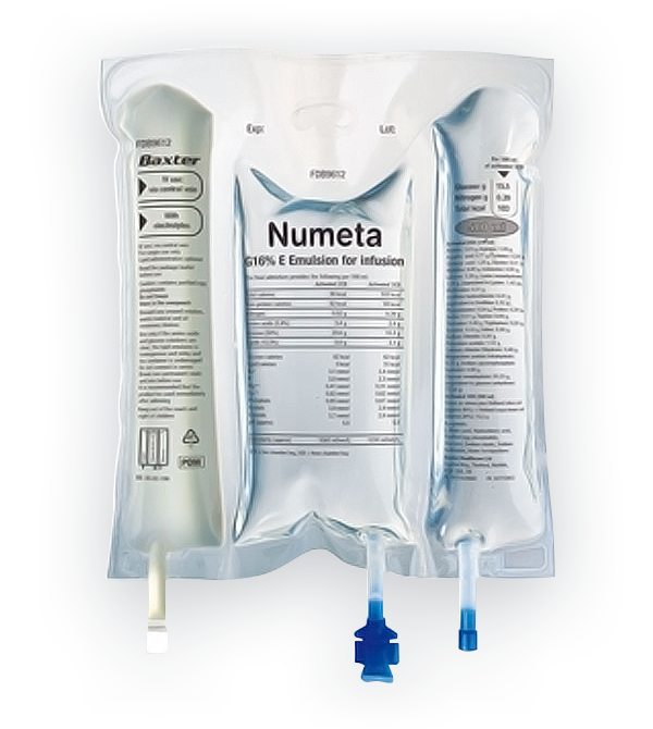 NUMETA G13E - triple-chamber ready-to-use parenteral intravenous nutrition